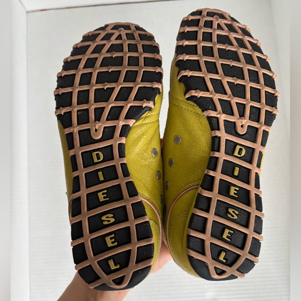 Vintage Diesel Leather Active Strap Green & Pink Shoes Women Size 6 - Picture 6 of 8